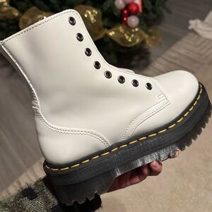 Dr martens White Platform Combat Boots